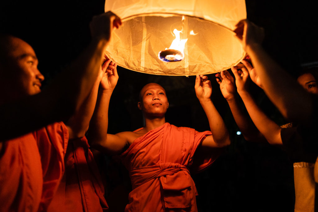 Floating Lantern in Cambodia